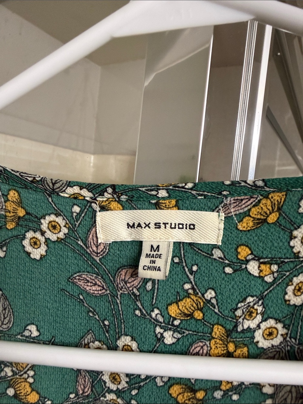 Max Studio Teal Floral Ruffle Maxi Dress - Picture 3 of 5